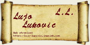 Lujo Lupović vizit kartica